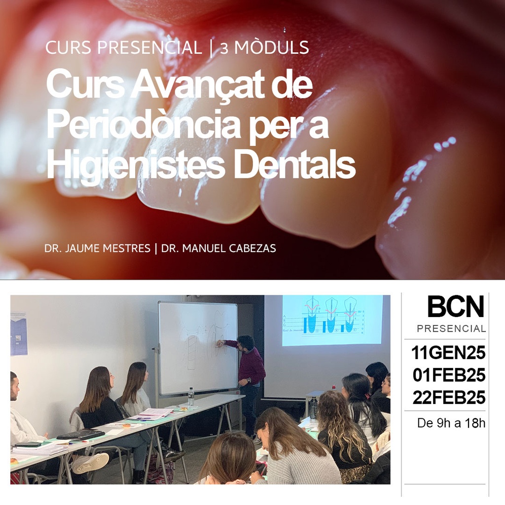 Curs avançat de Periodòncia per a higienistes dentals (ed. 2025)